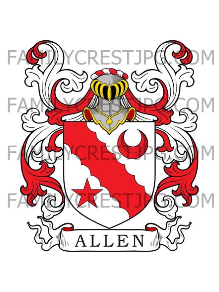 Allen Family Crest - London, England