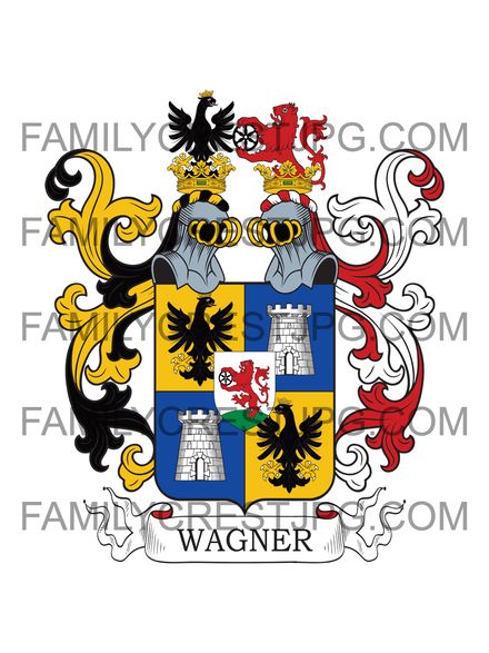 Wagner Family Crest - von Wagenburg 1747