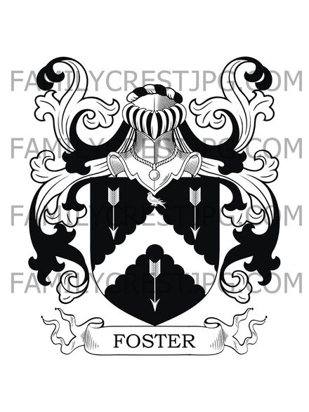 Foster Family Crest - Weeke, co. Somerset, England
