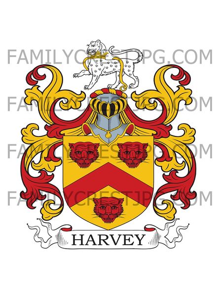 Harvey Family Crest - London &amp; Essex, England 