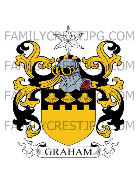 Graham Family Crest -  Meiklewood, co. Stirling, Scotland