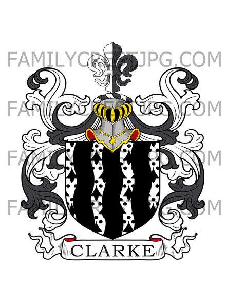 Clark Family Crest - Bredgar, co. Kent, England