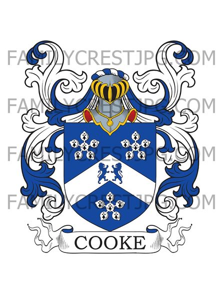 Cooke Family Crest -  Norfolk, England