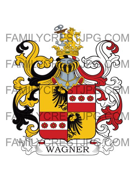 Wagner Family Crest - von Ankherburg, Prague &amp; Vienna 1638