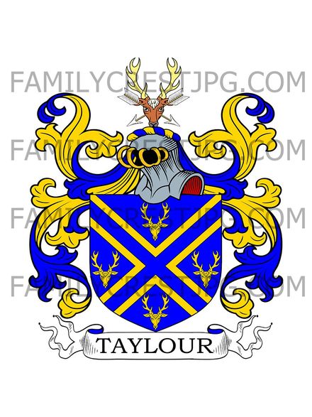 Taylour Family Crest -  Stevington, co. Bedford, England