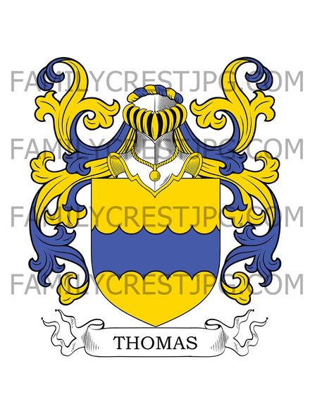 Thomas Family Crest - de Saint-Mars, Brittany, France