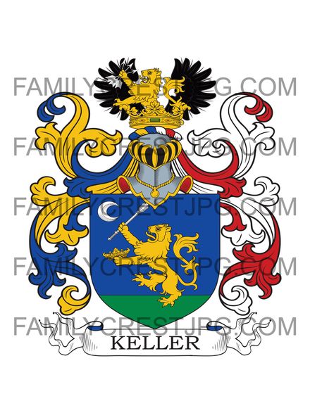 Keller Family Crest - Hungary 1719