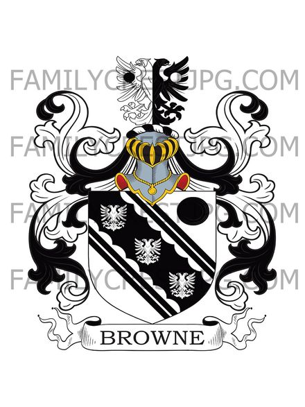 Browne Family Crest - Newgrove, co. Clare, Ireland