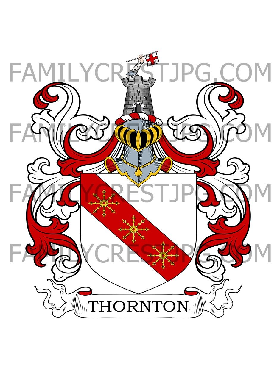 Thornton Family Crest - Cheshire, England