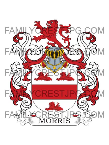Morris Family Crest - Filey Bay, co. Yorkshire, England