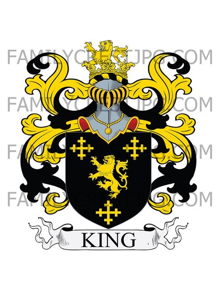 King Family Crest - Umberslade, co. Warwick, England
