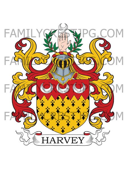 Harvey Family Crest - f Thorpe, co. Norfolk, England