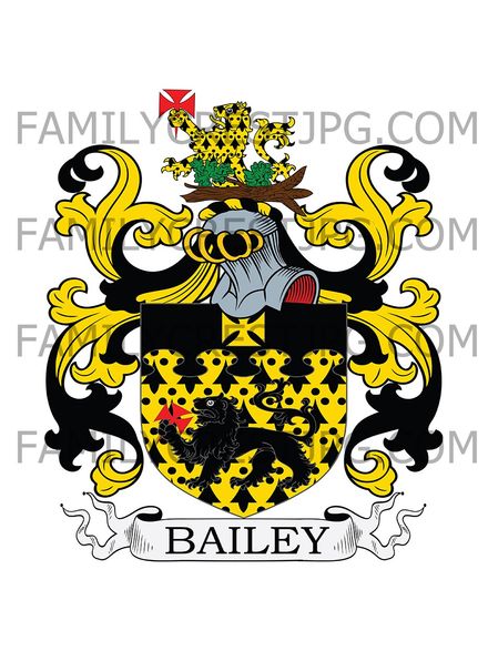 Bailey Family Crest - Ightham Place, &amp; Nepicar House, co. Kent, England