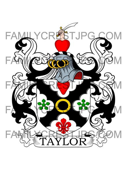 Taylor Family Crest - Borrowfield, co. Glasgow, Scotland