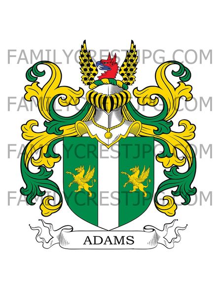 Adams Family Crest - Tydd St. Mary, co. Lincoln, England