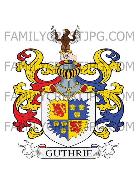 Guthrie Family Crest - Halkertoun, co. Kincardine, Scotland