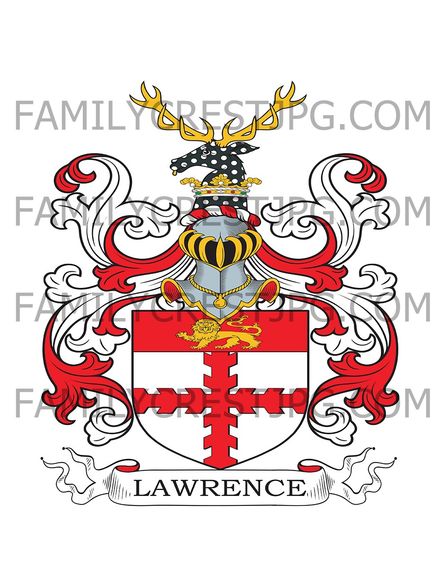 Lawrence Family Crest - Iver, co. Bucks, England