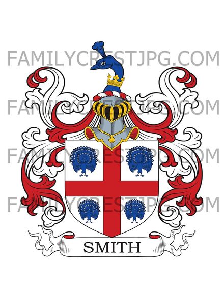 Smith Family Crest - Little Baddow, co. Essex, England