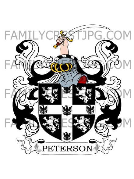 Peterson Family Crest - England