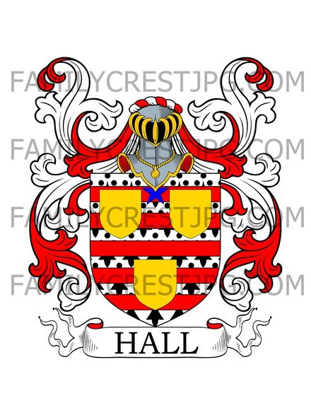 Hall Family Crest - Berkshire &amp; Oxfordshire, England