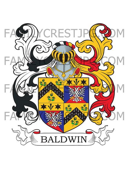 Baldwin Family Crest - Dalton in Furness, co. Lancashire, England