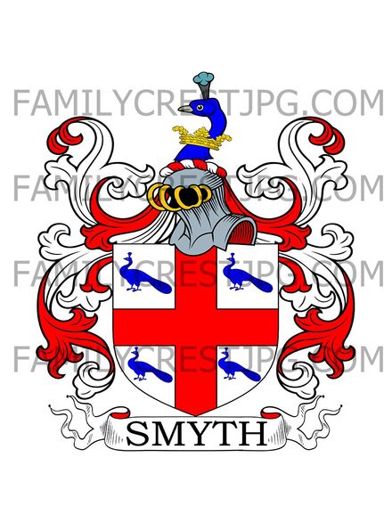 Smyth Family Crest - Shouldham, co. Norfolk, co. England