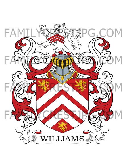 Williams Family Crest - Aberpergwm, co. Glamorgan, Wales