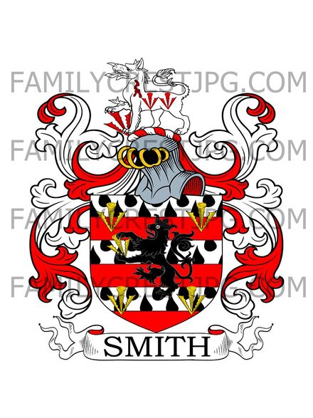 Smith Family Crest - Wolverhampton, co. Stafford, England