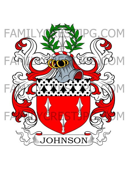 Johnson Family Crest - London &amp; Buckingham, England