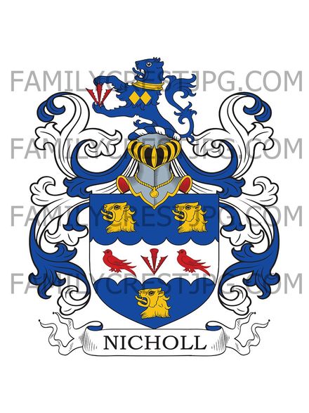 Nicholl Family Crest -  Balham Hill, London, England