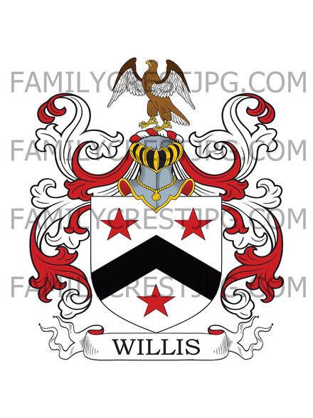 Willis Family Crest - Hungerford Park, co. Berkshire, England