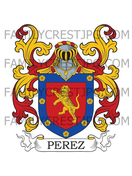 Perez Family Crest - Franciso Perez, alderman of Cuzco 1541