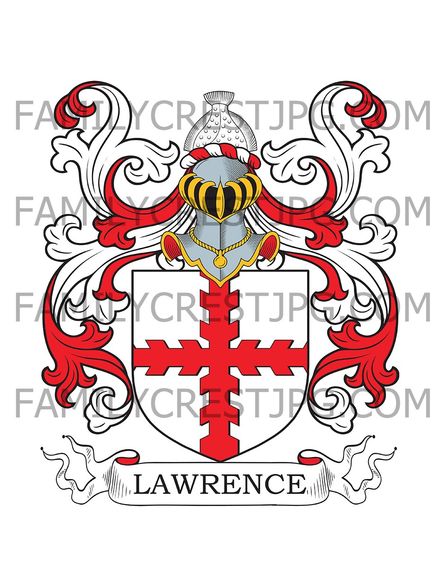 Lawrence Family Crest - Ashton Hall, co. Lancashire, England