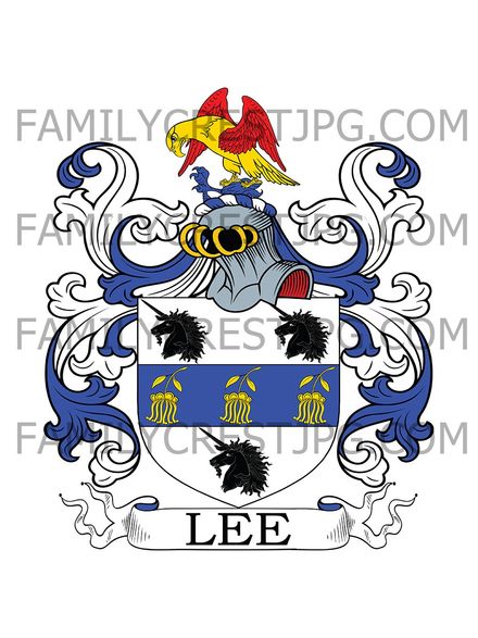 Lee Family Crest - Quarendon, co. Buckingham, England