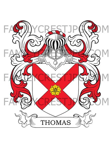 Thomas Family Crest - Saintonge, France