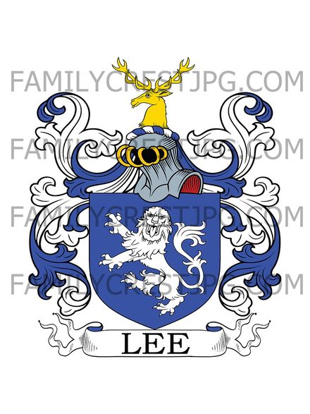 Lee Family Crest - Fitchworth, co. Sussex, England