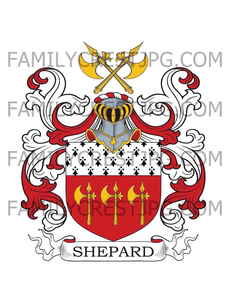 Shepard Family Crest - Buckingham, England 1615