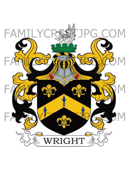 Wright Family Crest - Thwaite, co. Suffolk, England