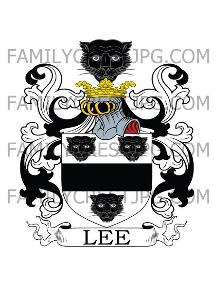 Lee Family Crest - Wincham, co. Cheshire, England