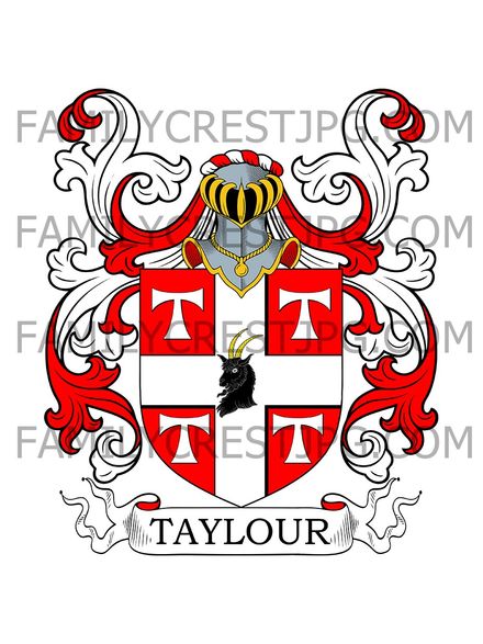 Taylour Family Crest - Wiltshire, England