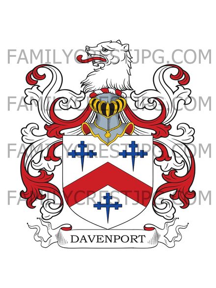 Davenport Family Crest - London, England