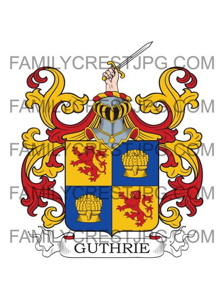 Guthrie Family Crest - of that Ilk, Forfar, Scotland