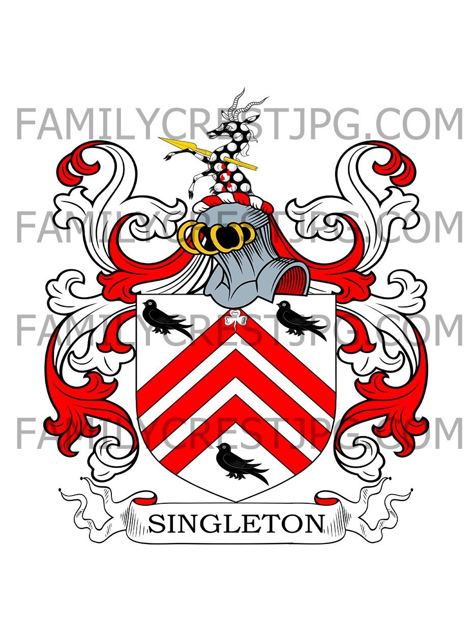 Singleton Family Crest - Fort Singleton, co. Monaghan, Ireland