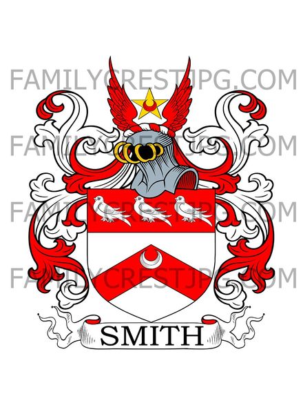 Smith Family Crest - Elmsett, co. Suffolk, England