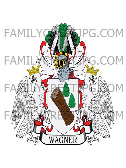 Wagner Family Crest - Saxony &amp; Austria 1790