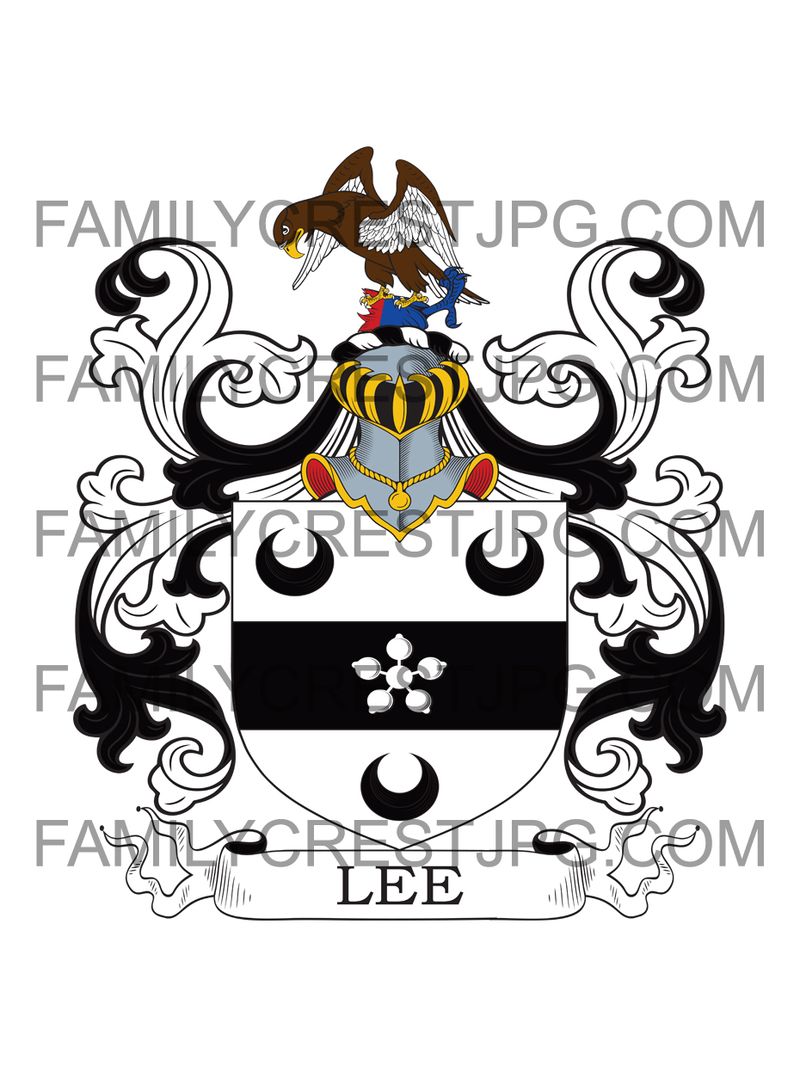 Lee Family Crest - London &amp; Kidlington, co. Oxford, England