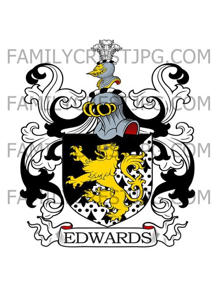 Edwards Family Crest - Henlow, co. Bedford, England