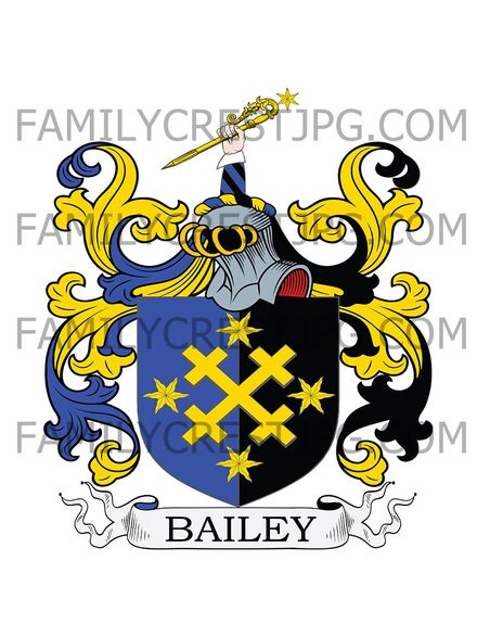 Bailey Family Crest - Heigham, Norwich, co. Norfolk, England