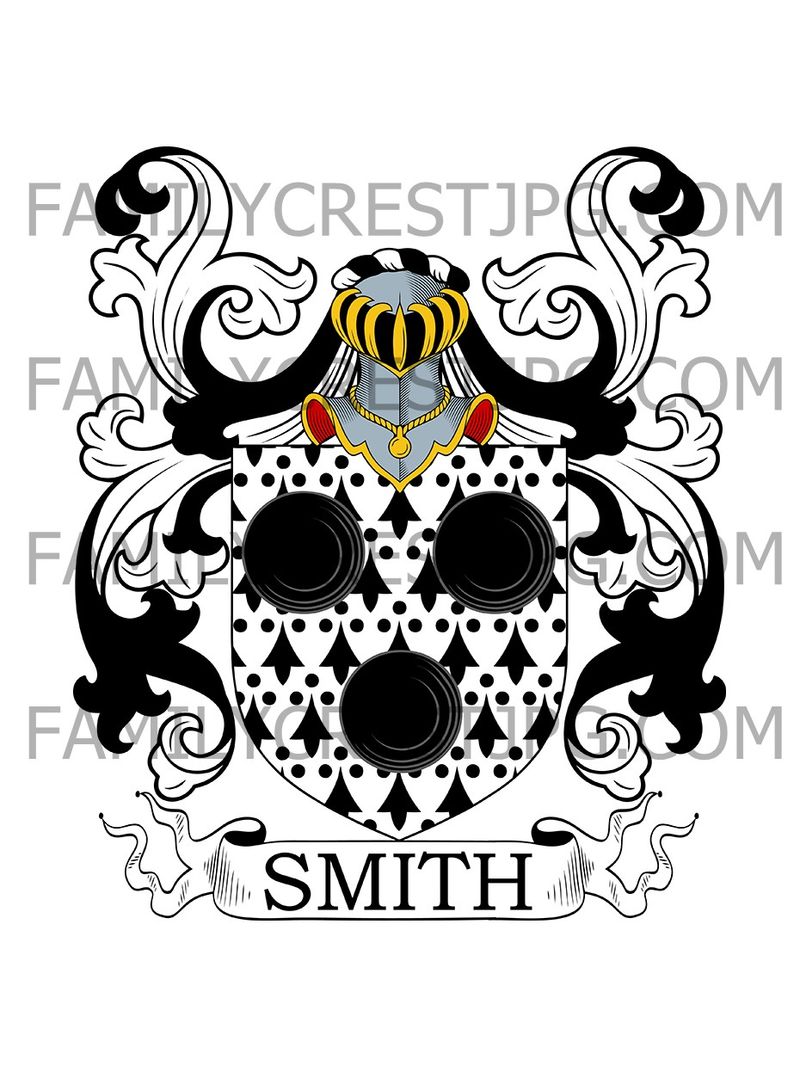 Smith Family Crest - Greenwich &amp; Plumpton, co. Kent, England