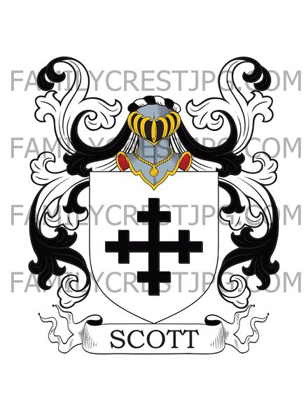 Scott Family Crest - Conghurst, co. Kent, England